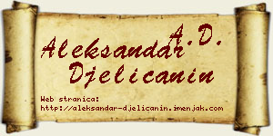 Aleksandar Đelićanin vizit kartica